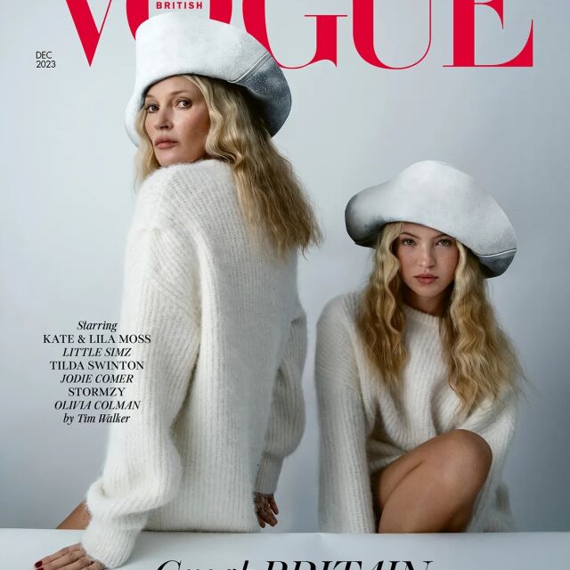 Традиция и красота: Кейт Мос и дъщеря й с първа корица за британския "Вог" (СНИМКИ)