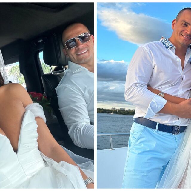 Бившата съпруга на Борис Солтарийски се омъжи на плажа в Маями (СНИМКИ)