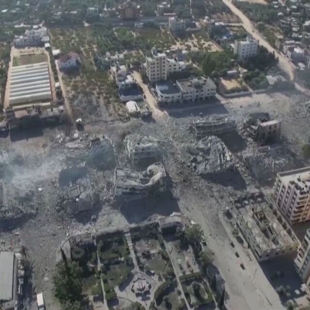 Прах, пушек, разрушения и трупове: Газа от дрон преди и след атаките на 7 октомври (ВИДЕО)