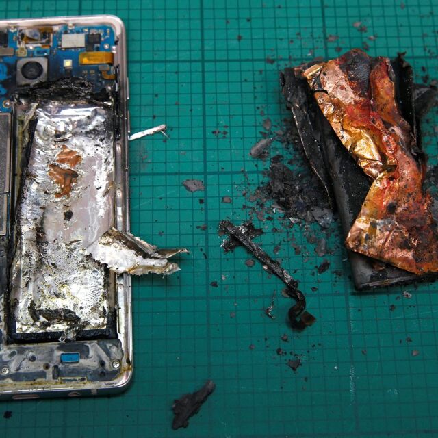 „Самсунг” спира от производство гърмящите телефони