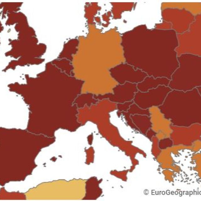 Заразата на Стария континент: Над половината европейски държави попадат в „червената зона“