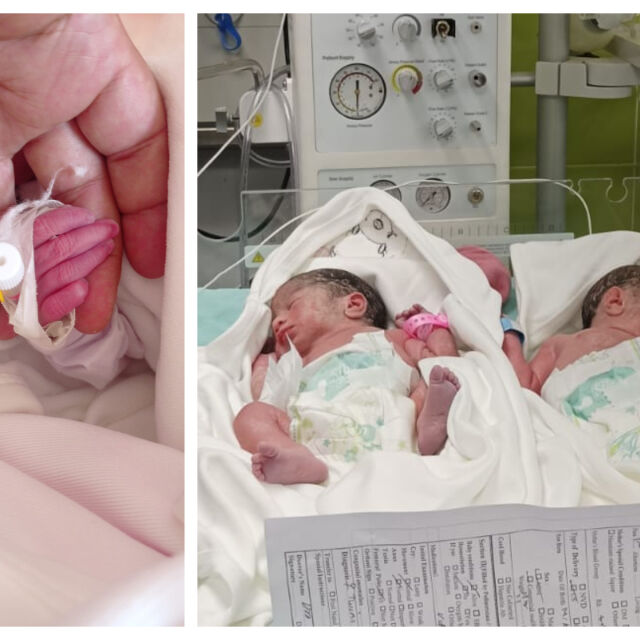 Няма вода за млякото! Недоносени близначки се родиха насред рушаща се болница в Газа