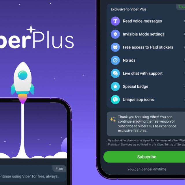 Премиум услугата Viber Plus e налична от днес в България
