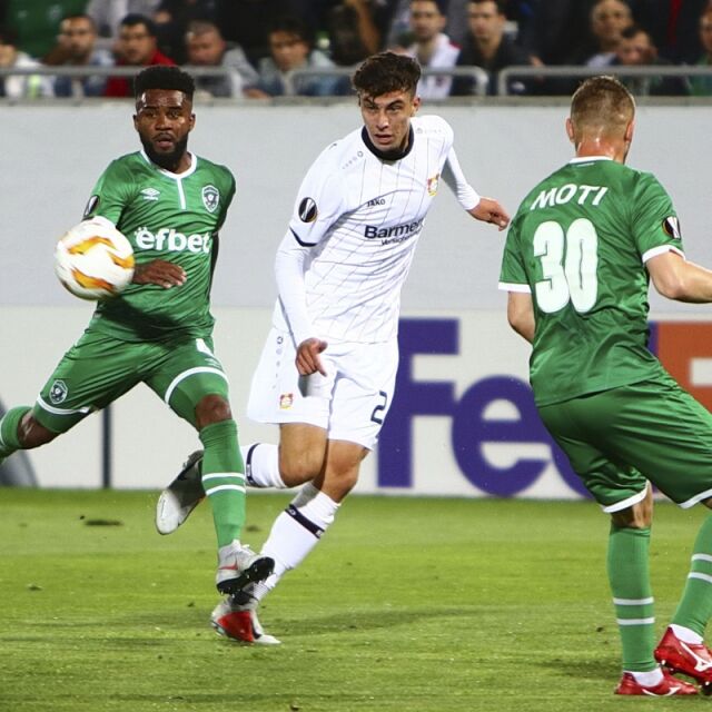 "Лудогорец" пропиля два гола аванс и загуби от "Байер" на старта в Лига Европа