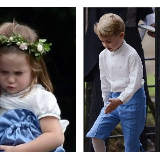 Сладките принцеса Шарлот и принц Джордж отново се превърнаха в модни икони на сватба