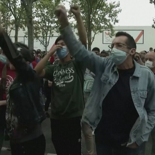 Жители на по-бедни райони в Мадрид излязоха на протест срещу рестриктивните мерки