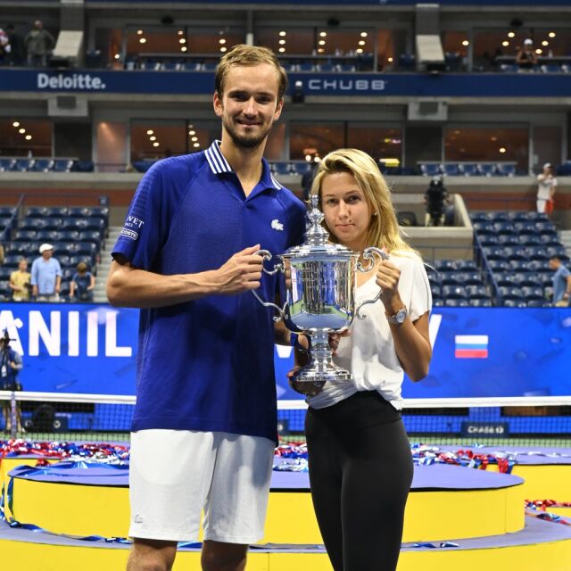 "Обичам те, Даша!": Коя е жената до Даниил Медведев, преживяла всяка инфарктна точка от финала на US Open?