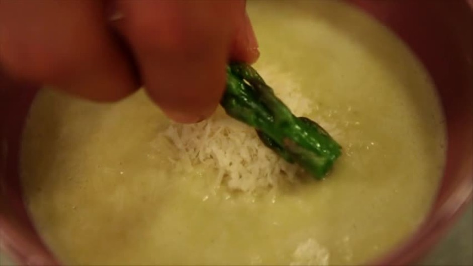 Крем супа от аспержи с пармезан