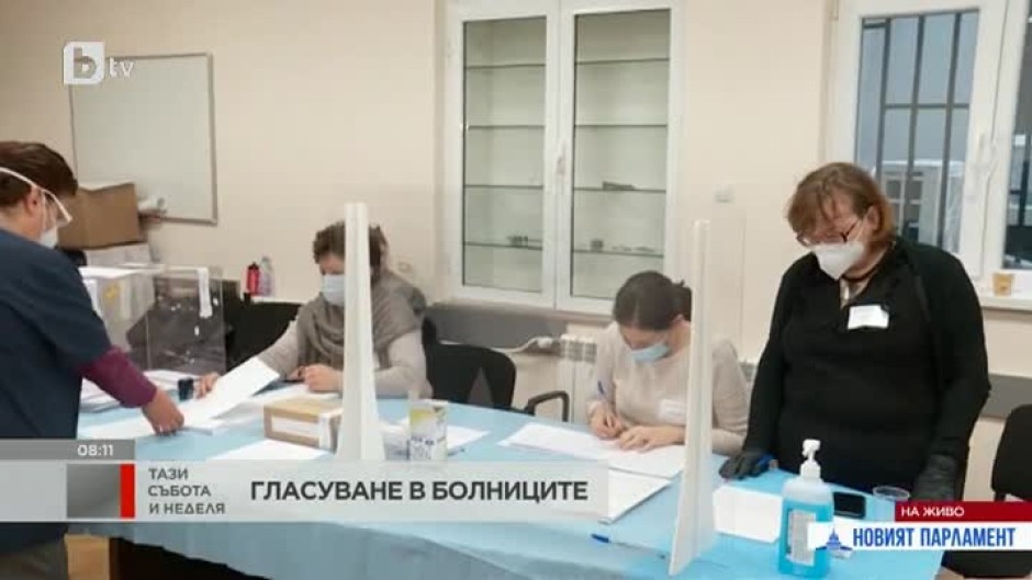 Каква е организацията за гласуване в болниците в София?
