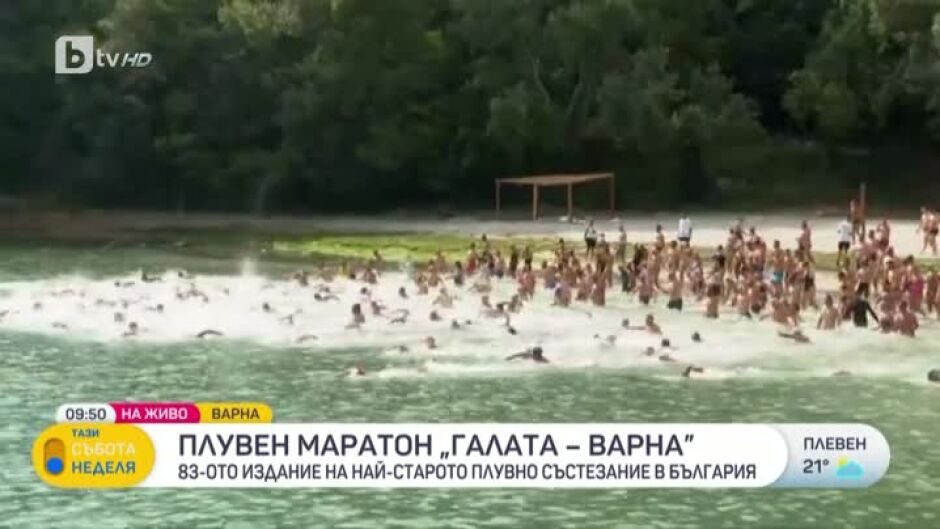 216 участници се включиха в 83-oто издание на плувния маратон "Галата Варна"