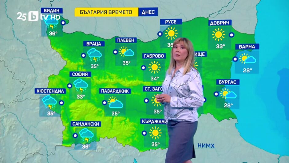 Времето - Обедна емисия - 30.08.2025	