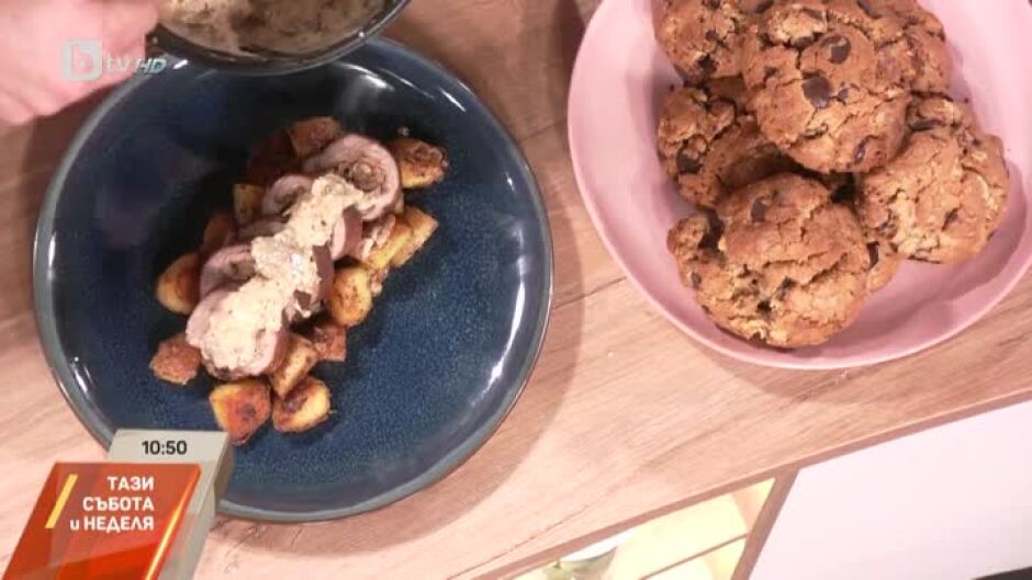Сhef Николай Немигенчев приготвя свински балотин с картофки с розмарин и чесън и кукита с два вида шоколад и орехи