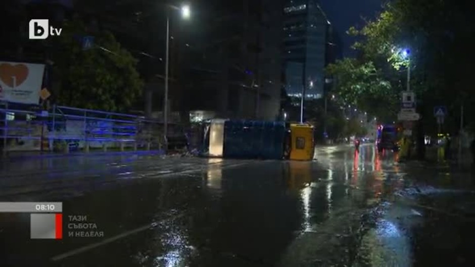20 сигнала за паднали клони, дървета и наводнени улици заради проливния дъжд