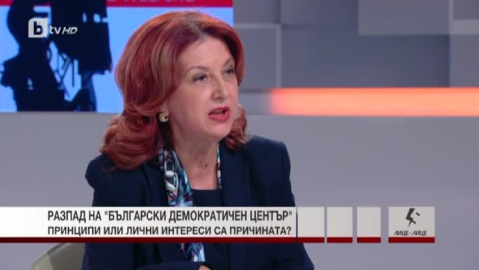 Д-р Красимира Ковачка за разпада на "Български демократичен център"
