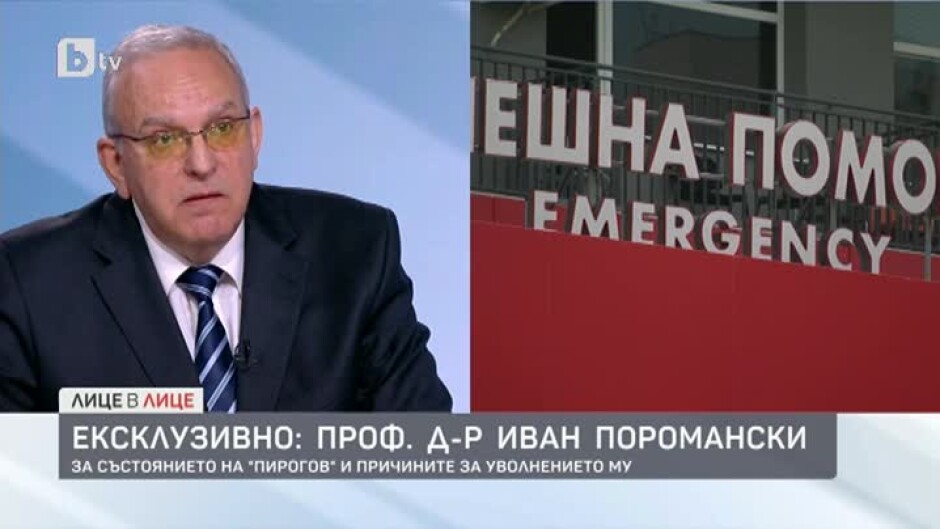 Проф. д-р Иван Поромански за състоянието на "Пирогов" и причините за неговото уволнение