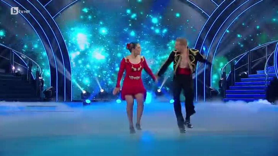 Ивет и Тодор танцуват фюжън от пасо добле и български фолклор за оставане в "Dancing Stars"