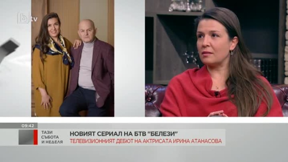 Актрисата Ирина Атанасова за новия сериал на bTV "Белези"