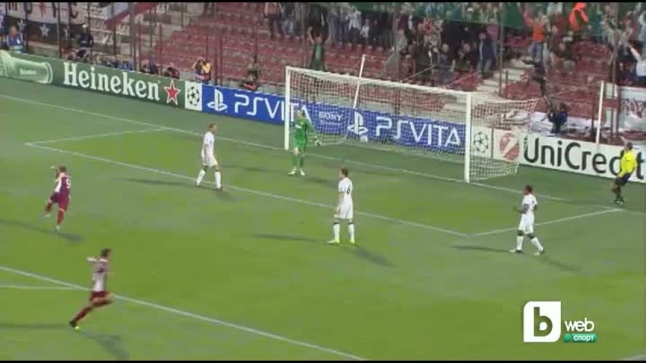 Клуж - Манчестър Юнайтед 1:0, Капетанос (14)