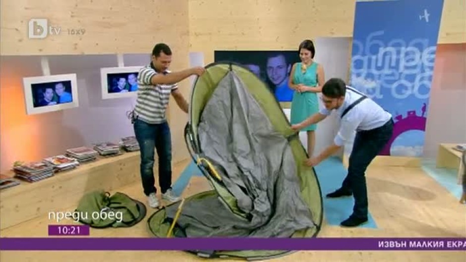 Константин Караджов разпъва палатка за 2 секунди