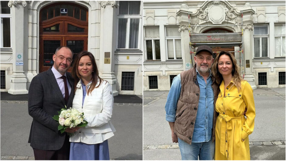 8 години след сватбата Вики Терзийска и Петър Величков се снимаха на същото място във Виена