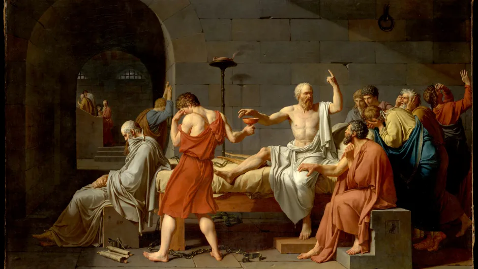 Смъртта на Сократ от Жак-Луи Давид (1787)