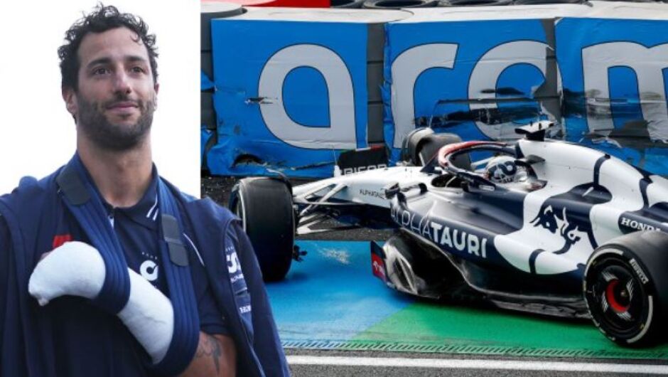 Пилот от Формула 1 със счупена ръка след катастрофа