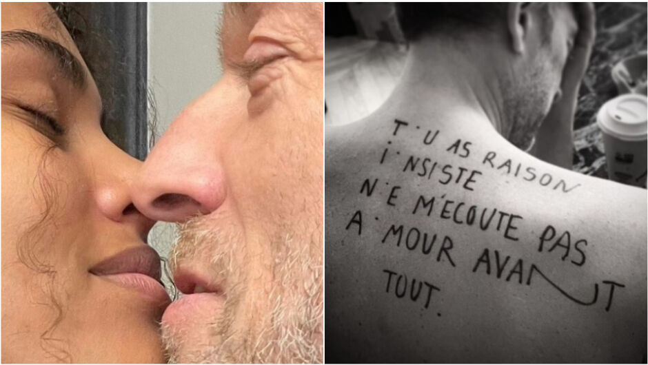 Венсан Касел си направи нова татуировка с първите букви от името на любимата жена