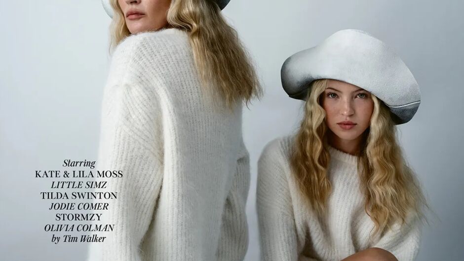 Традиция и красота: Кейт Мос и дъщеря й с първа корица за британския "Вог" (СНИМКИ)