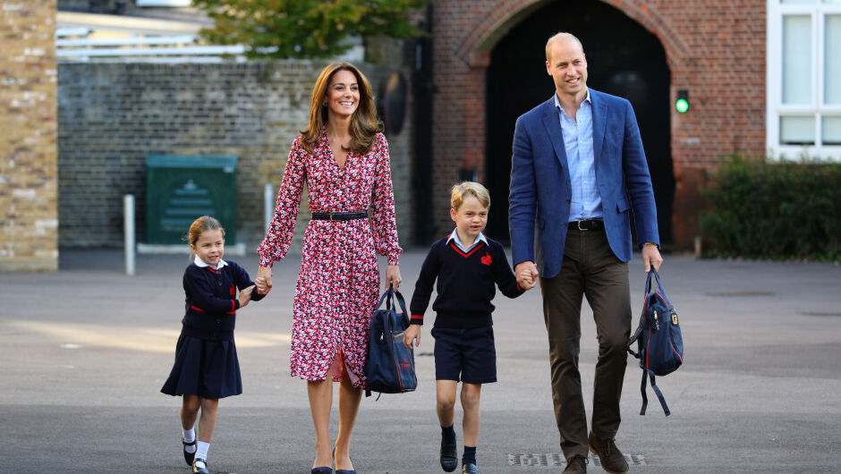 Първият учебен ден на принцеса Шарлот и принц Джордж (ВИДЕО)