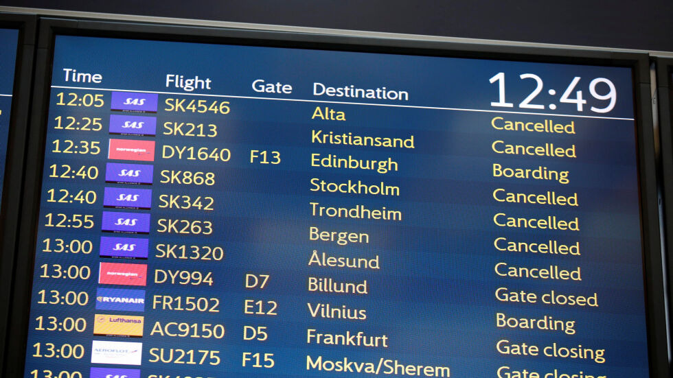 Стотици отменени полети заради стачка в скандинавската авиокомпания САС 