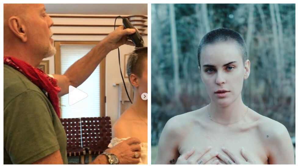 Брус Уилис подстригва дъщеря си Талула за гола фотосесия (ВИДЕО)