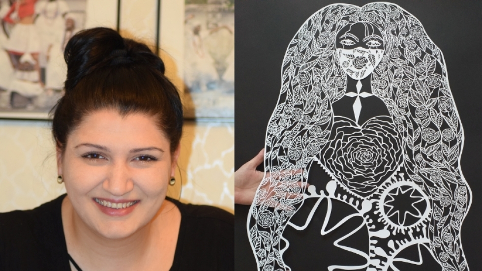 Българска художничка посвети картина на COVID-19, използвайки хилядолетната техника кири-е 