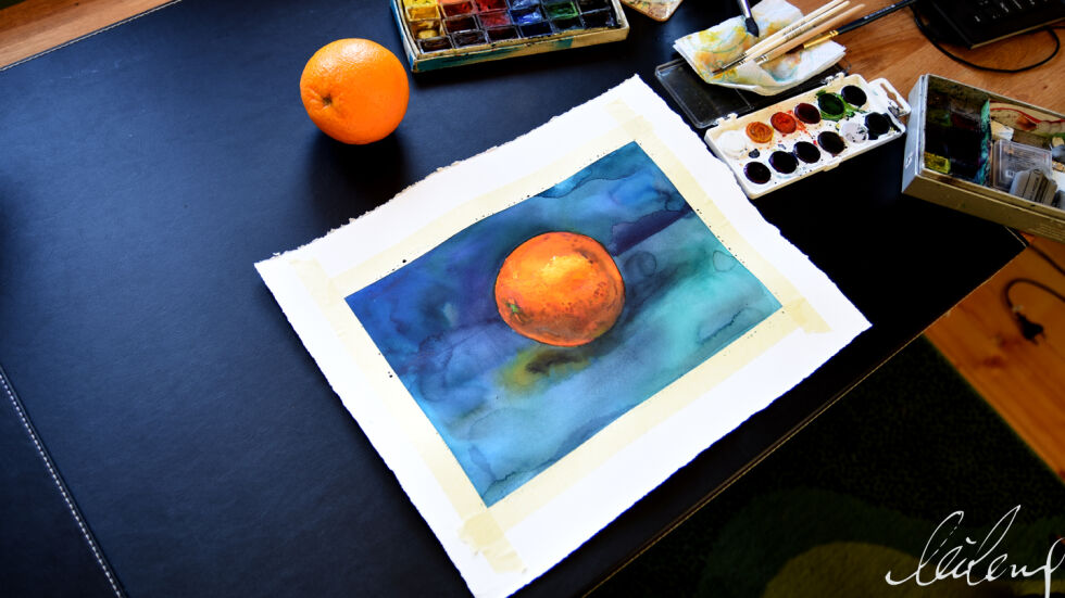 Как да нарисувам портокал с бои? Урок стъпка по стъпка с илюстратора Милена Радева (ВИДЕО)