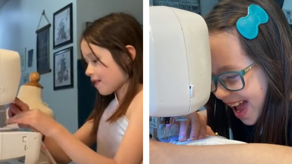 9-годишна дизайнерка покори TikTok, Вера Уанг й подари шевна машина