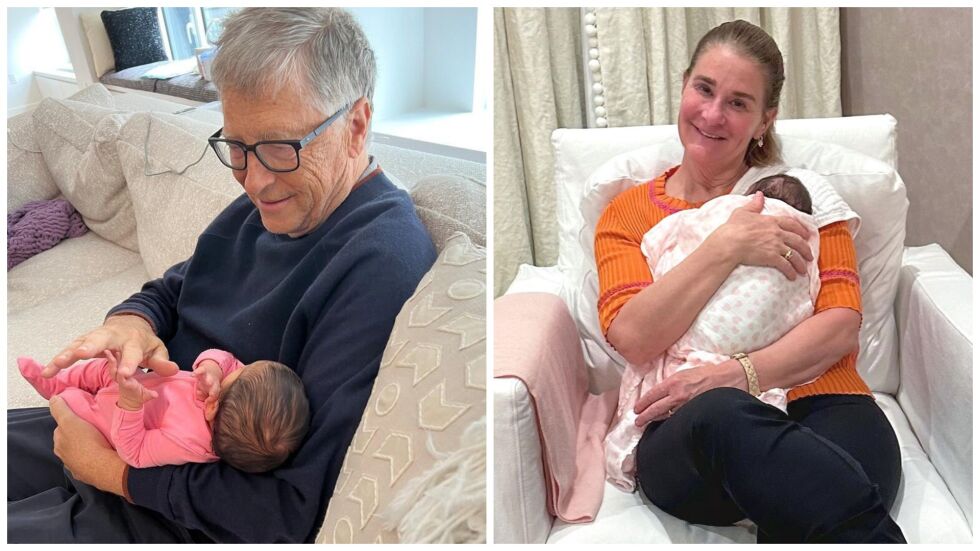 Дядо и баба Гейтс се надпреварват да споделят снимки с първата си внучка