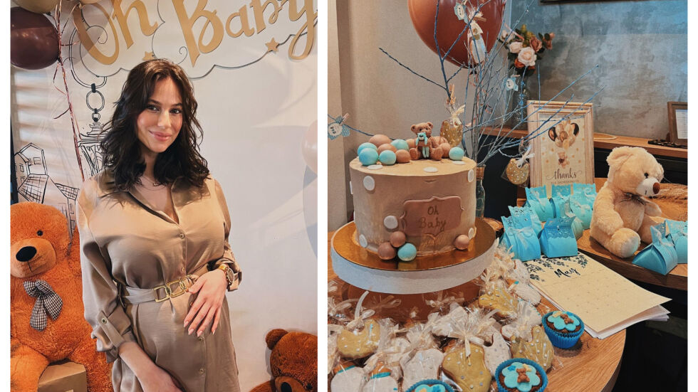 Приятелката на Иво Аръков с бебешко парти с мечета и… огромно бременно коремче