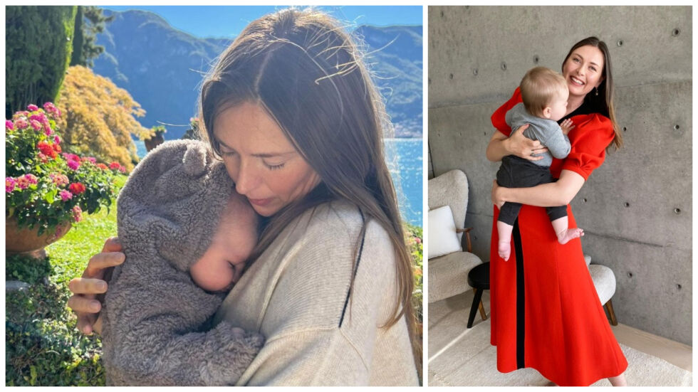 "Първият ми рожден ден като майка": Шарапова е неотразима с червена рокля и бебе 