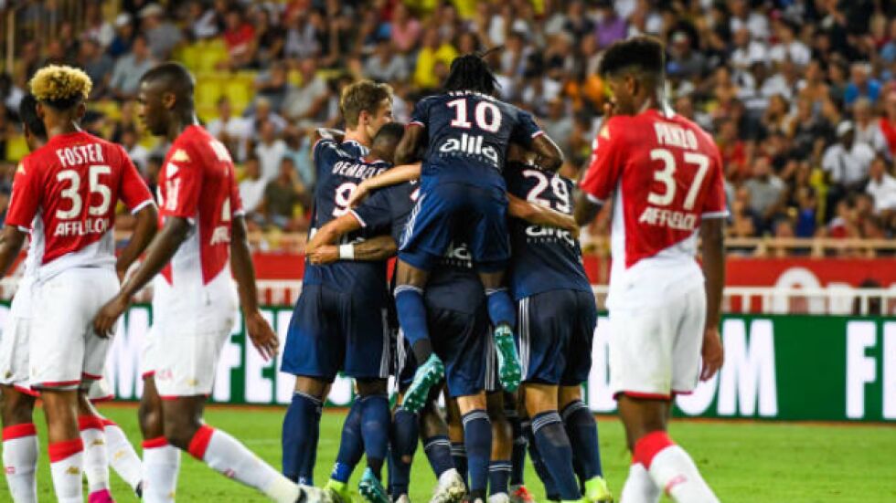 "Олимпик" Лион със зрелищен успех над "Монако" в откриващия мач от Лига 1 (ВИДЕО)