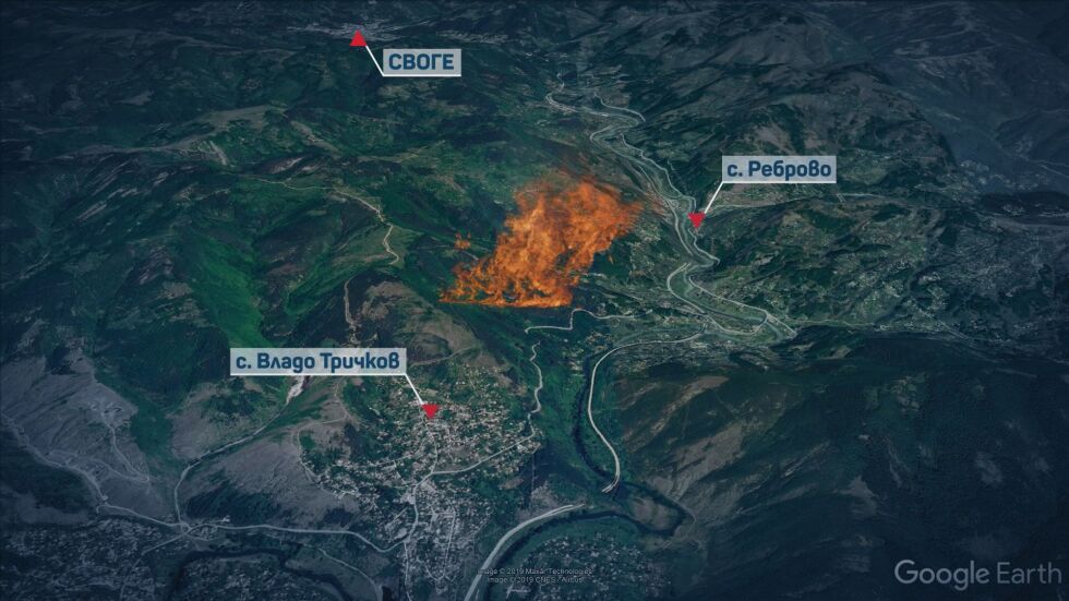 Пожарът край софийското село Реброво е овладян