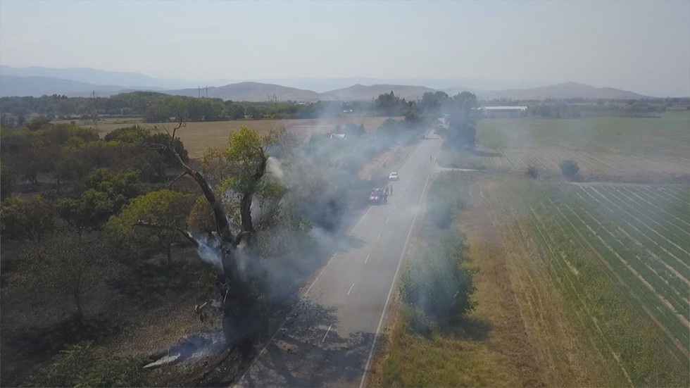 Комисар Вълчев: Пожарът край Харманли е овладян, но има притеснения от нови огнища