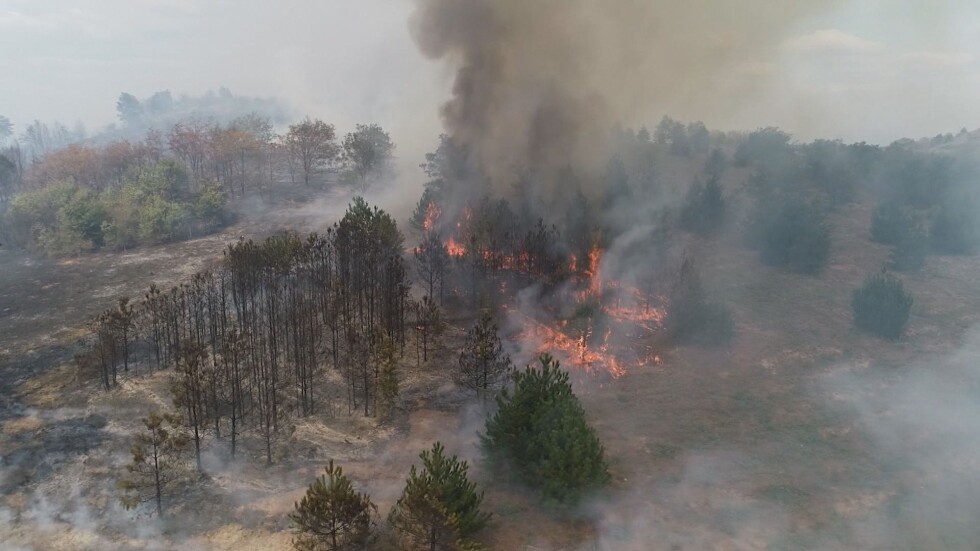 Ситуацията с горските пожари към границата с Турция остава напрегната