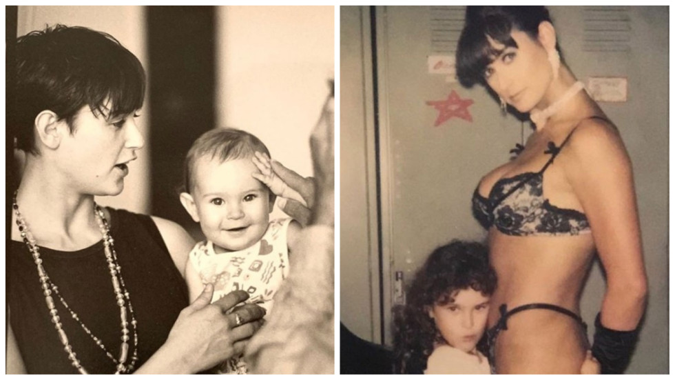Деми Мур отбеляза 32-ия рожден ден на дъщеря си Румър с екзотични снимки от 90-те