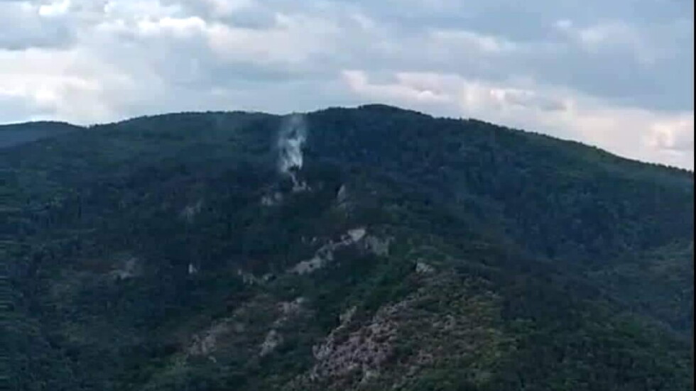 Хеликоптер се включи в гасенето на голям горски пожар в Родопите