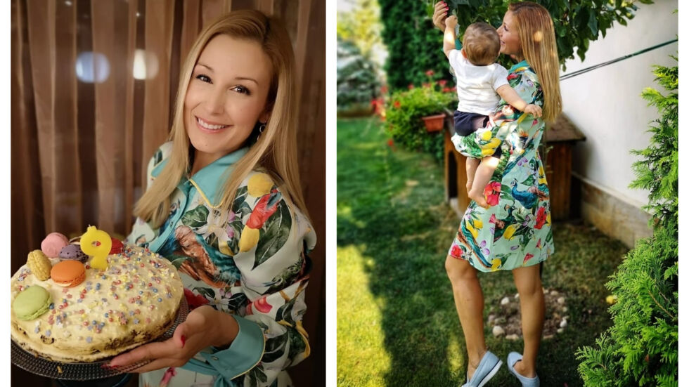 Николета Маданска отбеляза 9-те месеца на Йоан с медена торта с праскови и маскарпоне