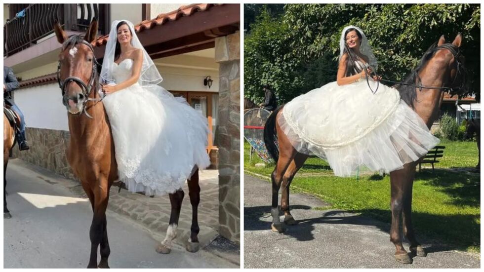 Уникален празник в Родопите: Булка отива на сватбата си, яхнала кон (СНИМКИ)