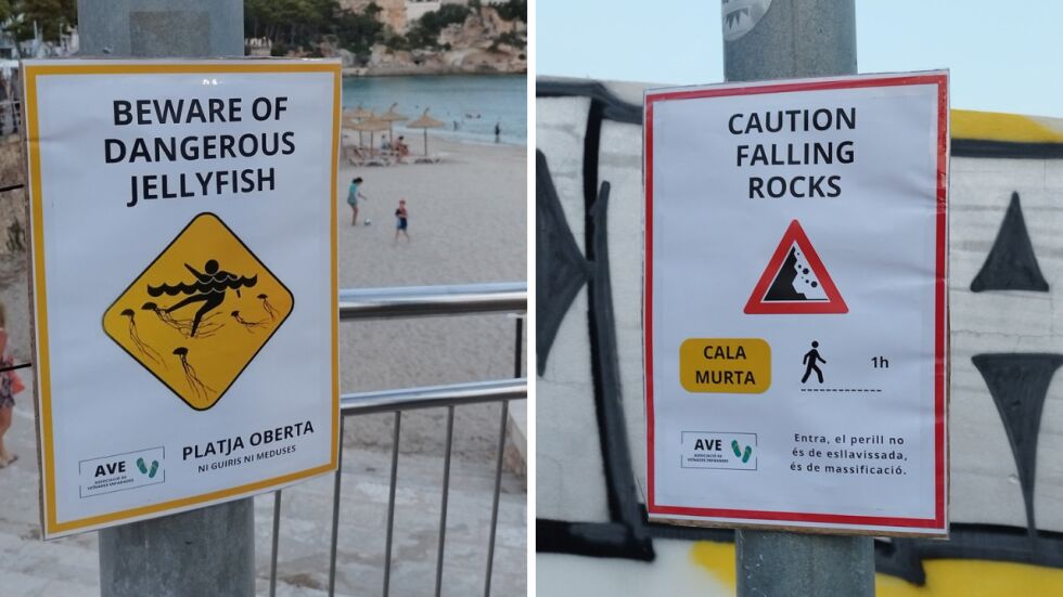 Фалшиви знаци за падащи камъни и медузи: Испанците измислиха начин да гонят британските туристи