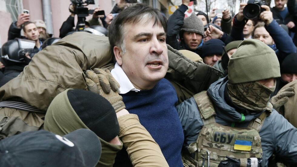 Aрестуваха Михаил Саакашвили, обвиниха го в опит за сваляне на властта в Украйна