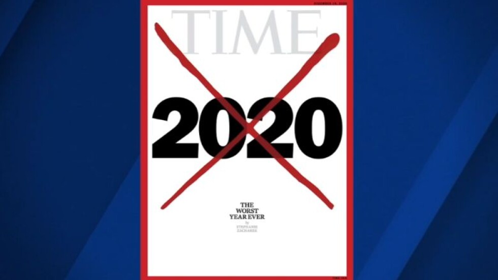 Списание "Тайм" задраска 2020 г. от корицата си