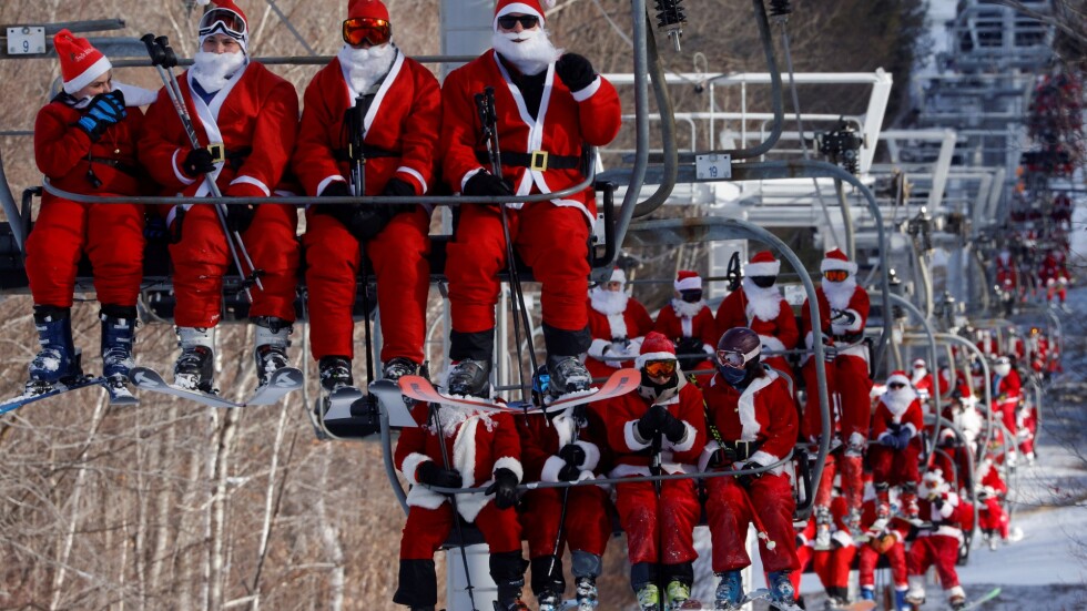 Дядо Коледа се качи на ски с благотворителна цел