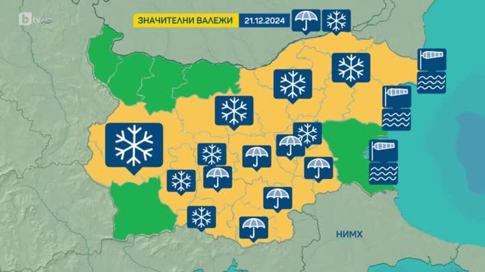 Времето в събота